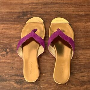 Jimmy Choo Vibrant Purple and Gold Sandals